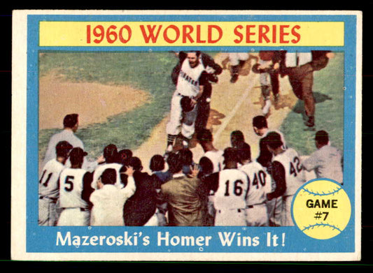 1961 Topps Baseball #312 World Series Game 7 Mazeroski EX-MT 551613