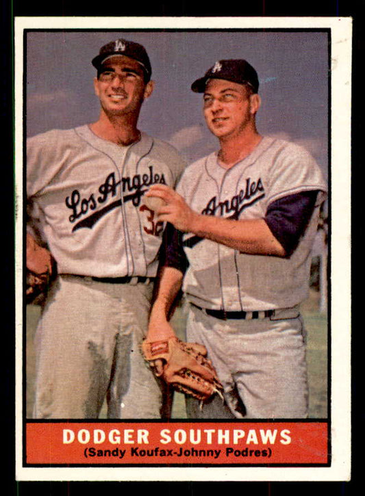 1961 Topps Baseball #207 Sandy Koufax Johnny Podres EX-MT 551618