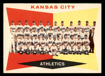 1960 Topps Baseball #413 Kansas City A's Team EX-MT 551628