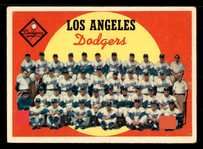 1959 Topps Baseball #457 Los Angeles Dodgers Team EX 551650