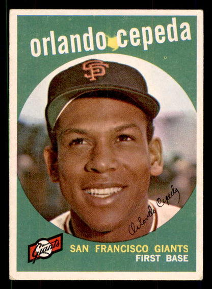 1959 Topps Baseball #390 Orlando Cepeda Giants VG-EX 551657