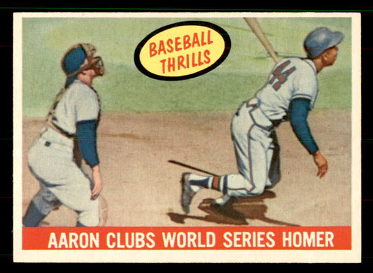 1959 Topps Baseball #467 Hank Aaron IA Braves NR-MT 551662