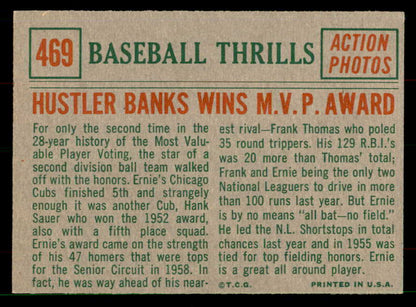 1959 Topps Baseball #469 Ernie Banks IA Cubs EX+/EX-MT 551663