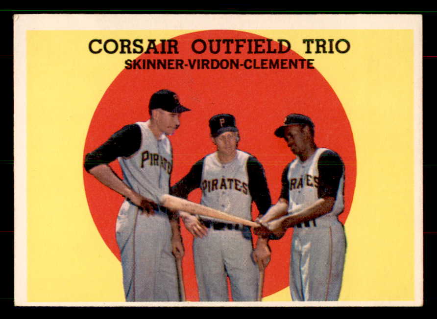 1959 Topps Baseball #543 Roberto Clemente Bill Virdon EX 551665