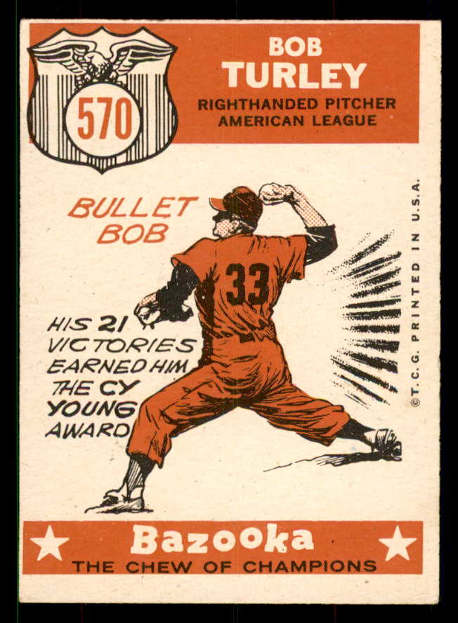 1959 Topps Baseball #570 Bob Turley A.S. Yankees EX-MT 551688