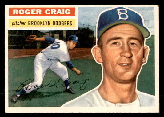 1956 Topps Baseball #063 Roger Craig Dodgers VG-EX White 551712