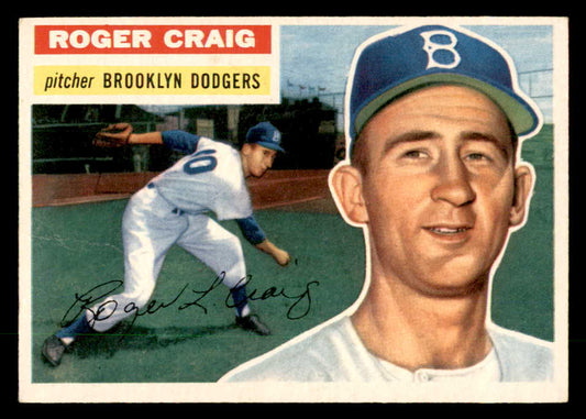 1956 Topps Baseball #063 Roger Craig Dodgers EX-MT Gray 551713