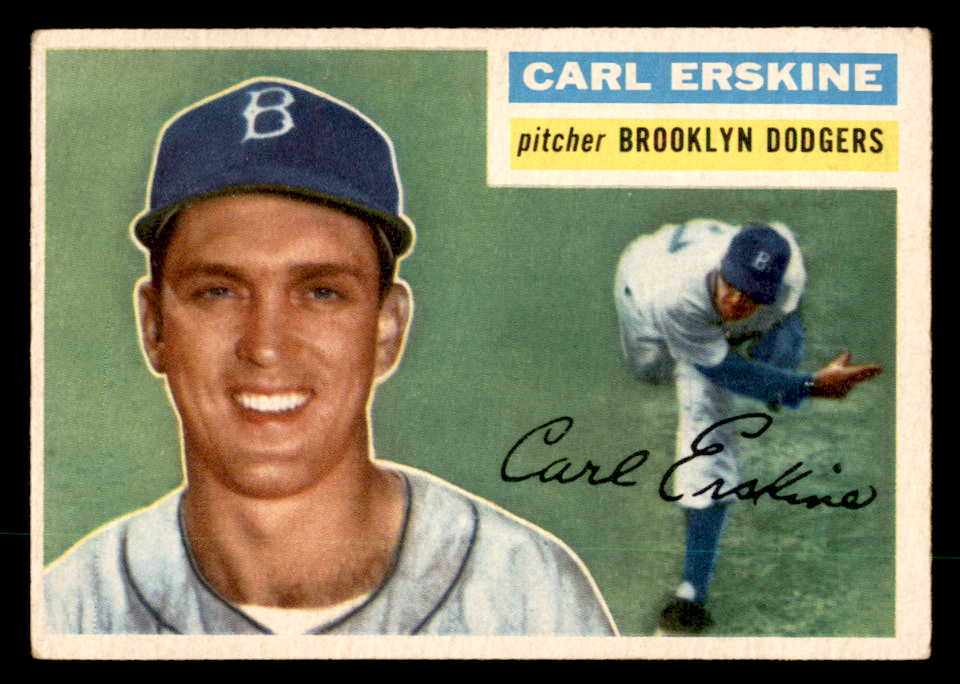 1956 Topps Baseball #233 Carl Erskine Dodgers VG-EX 551726