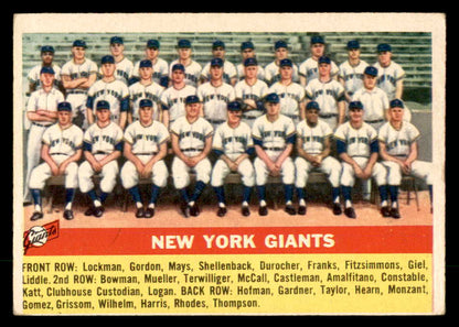 1956 Topps Baseball #226 New York Giants Team VG-EX 551727