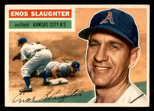 1956 Topps Baseball #109 Enos Slaughter A's EX-MT Gray 551730
