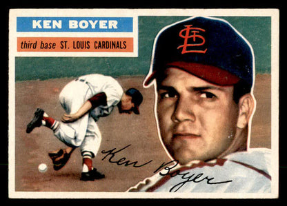 1956 Topps Baseball #014 Ken Boyer Cardinals EX Gray 551758