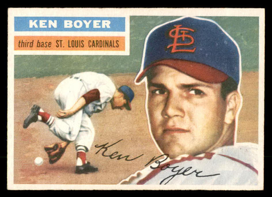 1956 Topps Baseball #014 Ken Boyer Cardinals EX-MT White 551759