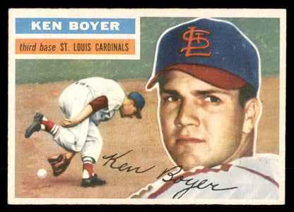 1956 Topps Baseball #014 Ken Boyer Cardinals EX-MT White 551759
