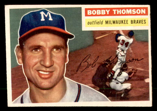 1956 Topps Baseball #257 Bobby Thomson Braves EX+/EX-MT 551764