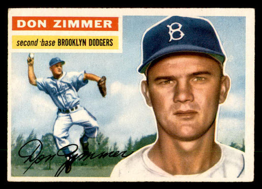 1956 Topps Baseball #099 Don Zimmer Dodgers VG-EX Gray 551765