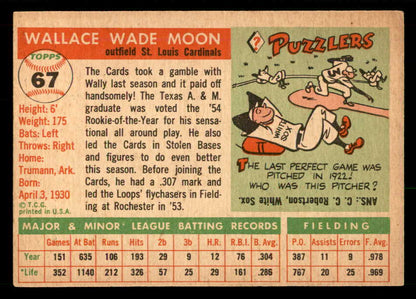 1955 Topps Baseball #067 Wally Moon Cardinals EX-MT 551800