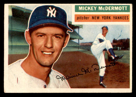 1956 Topps Baseball #340 Mickey McDermott Yankees EX+/EX-MT 551814