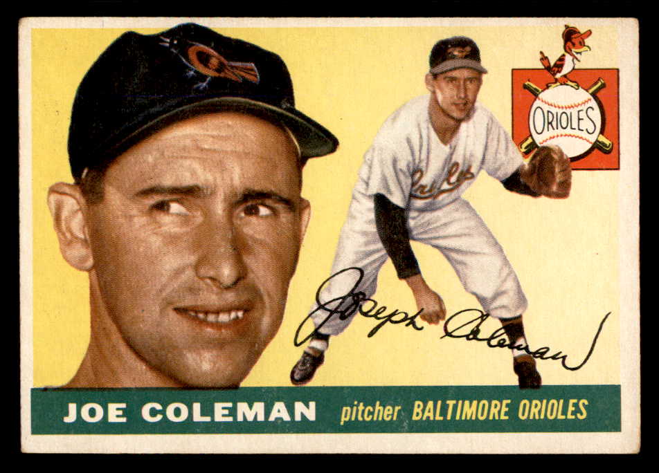 1955 Topps Baseball #162 Joe Coleman Orioles EX 551835