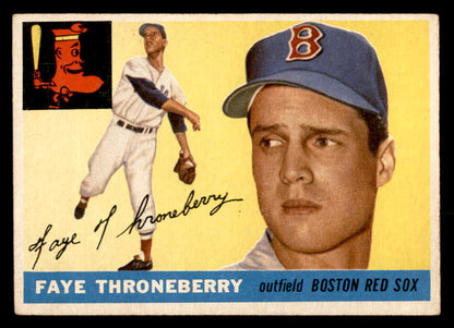 1955 Topps Baseball #163 Faye Throneberry Red Sox EX+/EX-MT 551836