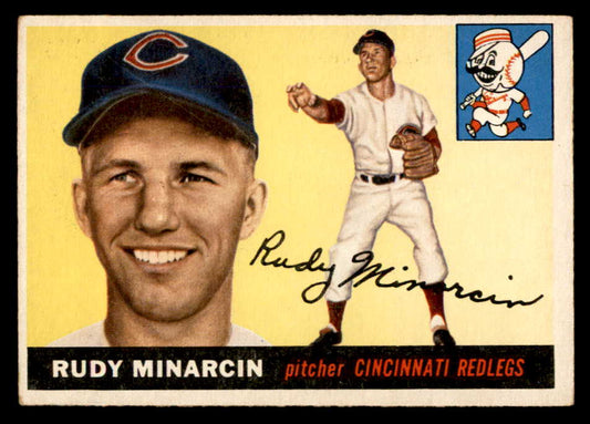 1955 Topps Baseball #174 Rudy Minarcin Reds EX 551844