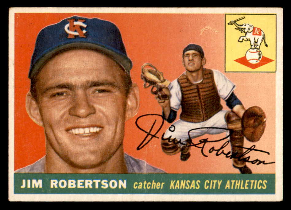 1955 Topps Baseball #177 Jim Robertson A's EX-MT 551846