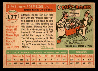 1955 Topps Baseball #177 Jim Robertson A's EX-MT 551846