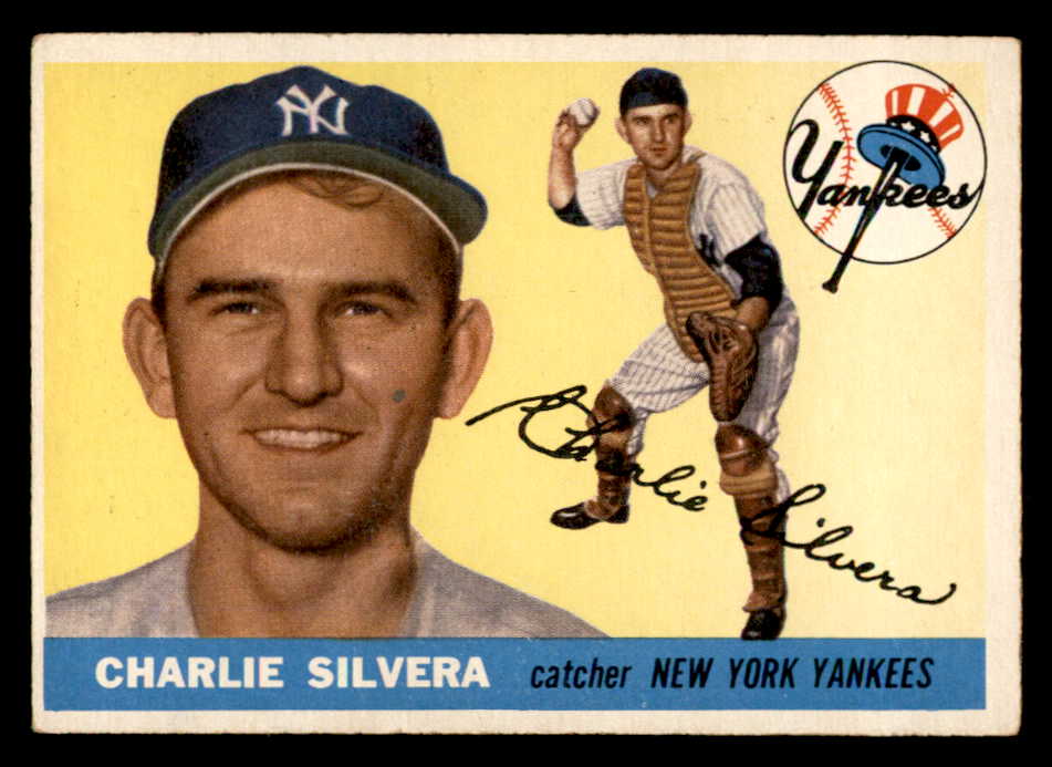 1955 Topps Baseball #188 Charlie Silvera Yankees EX+/EX-MT 551860