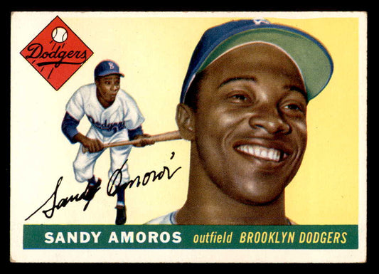 1955 Topps Baseball #075 Sandy Amoros Dodgers EX 551869