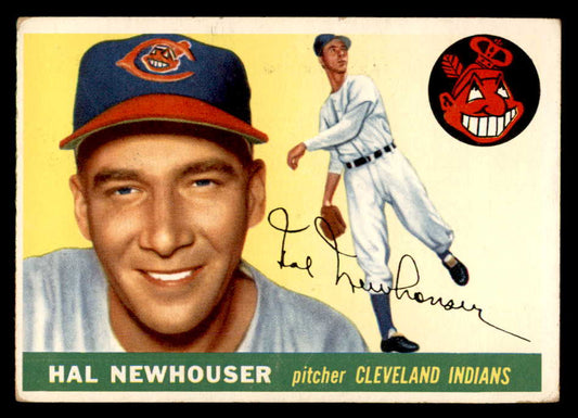 1955 Topps Baseball #024 Hal Newhouser Indians EX 551874