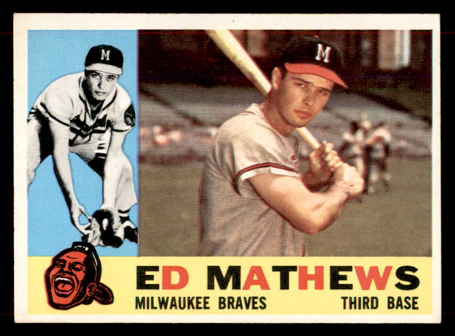 1960 Topps Baseball #420 Eddie Mathews Braves EX-MT 551890