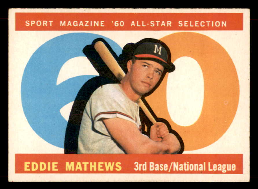 1960 Topps Baseball #558 Eddie Mathews A.S. Braves EX-MT 551894