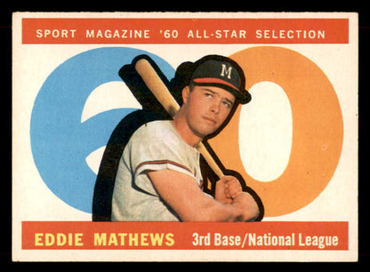1960 Topps Baseball #558 Eddie Mathews A.S. Braves EX-MT 551894