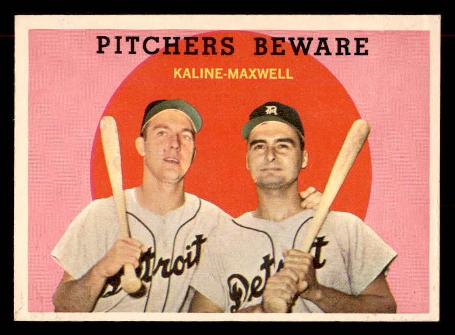 1959 Topps Baseball #034 Al Kaline Charlie Maxwell EX 551910
