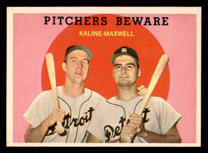 1959 Topps Baseball #034 Al Kaline Charlie Maxwell EX 551910