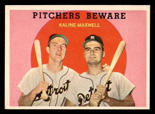 1959 Topps Baseball #034 Al Kaline Charlie Maxwell EX 551910