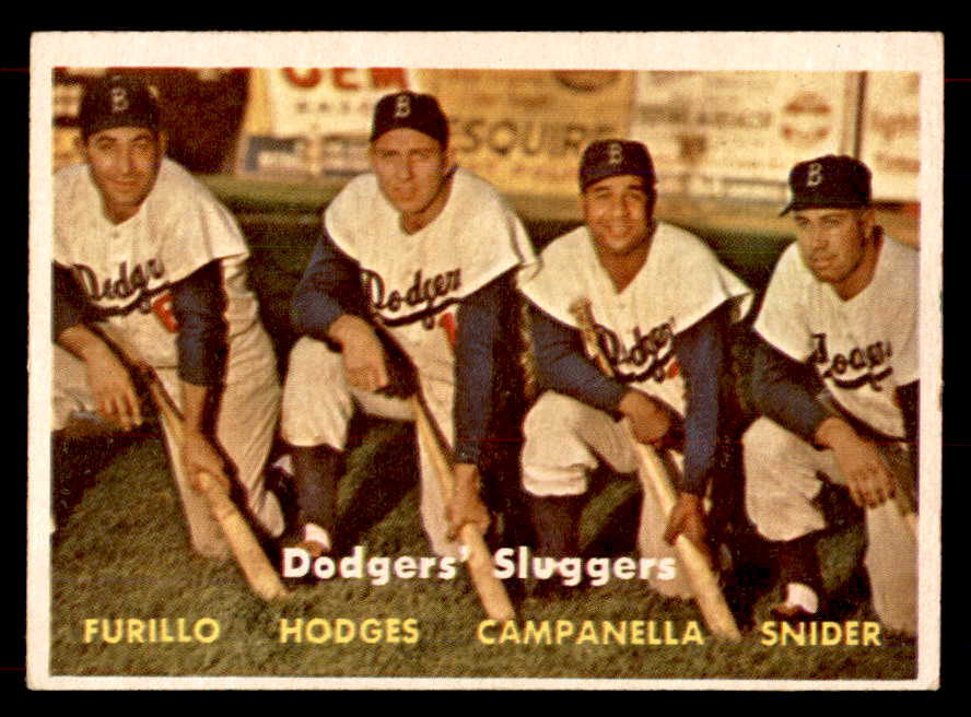 1957 Topps Baseball #400 Roy Campanella Duke Snider Gil Hodges EX+/EX-MT 551920