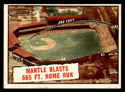 1961 Topps Baseball #406 Mickey Mantle IA Yankees EX+/EX-MT 551937