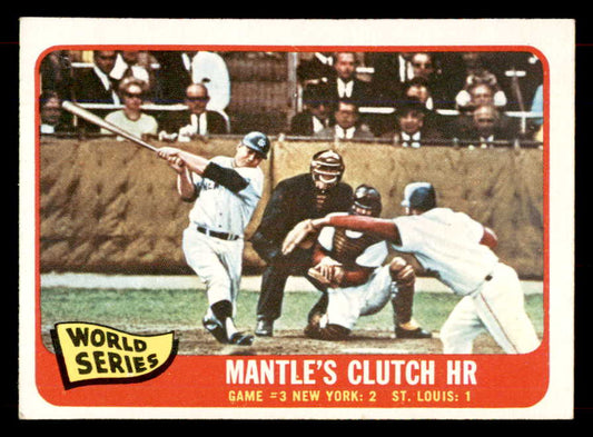 1965 Topps Baseball #134 World Series Game 3 Mickey Mantle NR-MT 551968