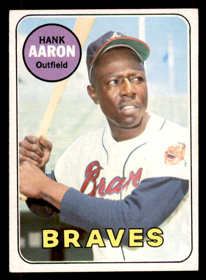 1969 Topps Baseball #100 Hank Aaron Braves EX+/EX-MT 551985