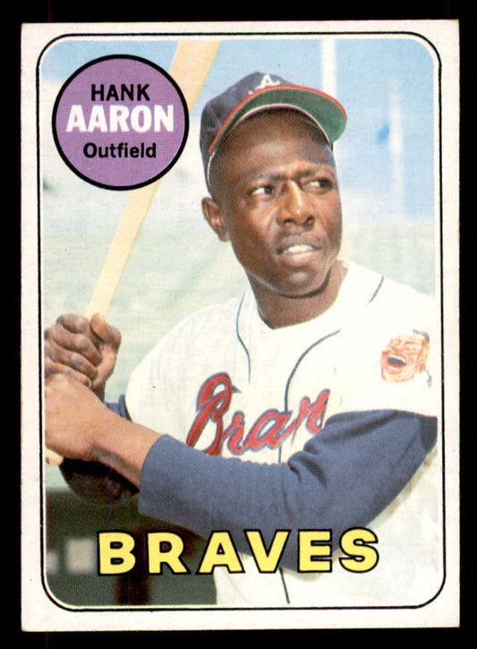 1969 Topps Baseball #100 Hank Aaron Braves EX+/EX-MT 551985