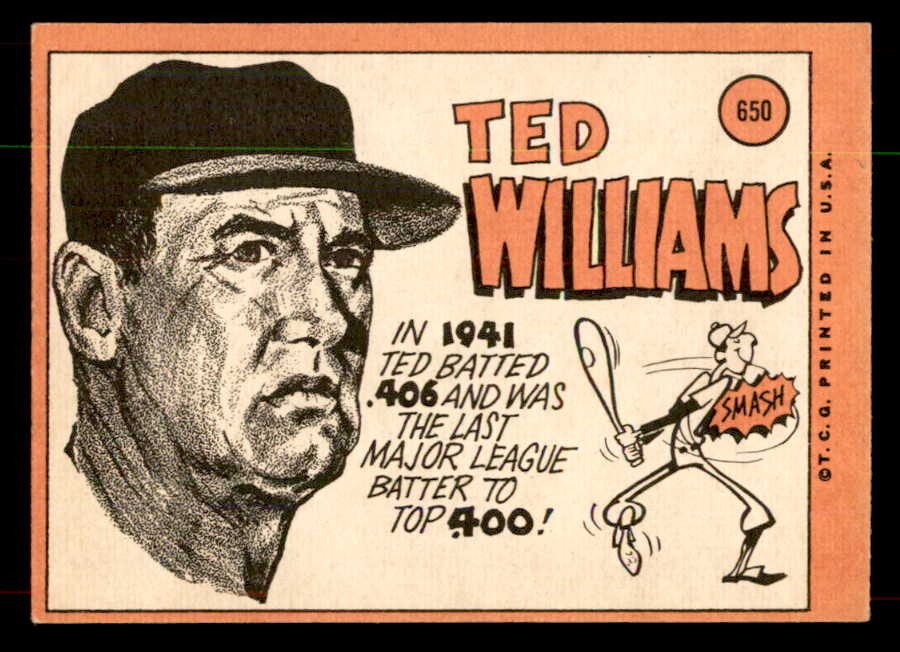 1969 Topps Baseball #650 Ted Williams Senators NR-MT 551995