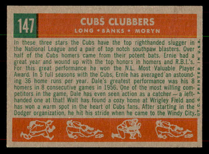1959 Topps Baseball #147 Ernie Banks Dale Long EX-MT 552007