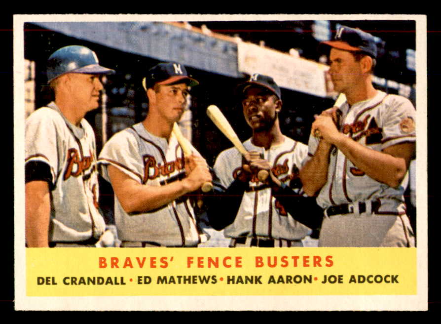 1958 Topps Baseball #351 Hank Aaron Eddie Mathews NR-MT 552009