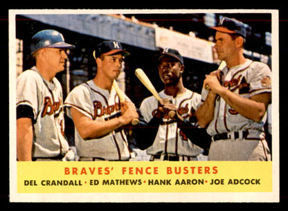 1958 Topps Baseball #351 Hank Aaron Eddie Mathews NR-MT 552009
