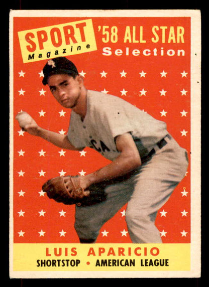1958 Topps Baseball #483 Luis Aparicio A.S. White Sox EX-MT 552010