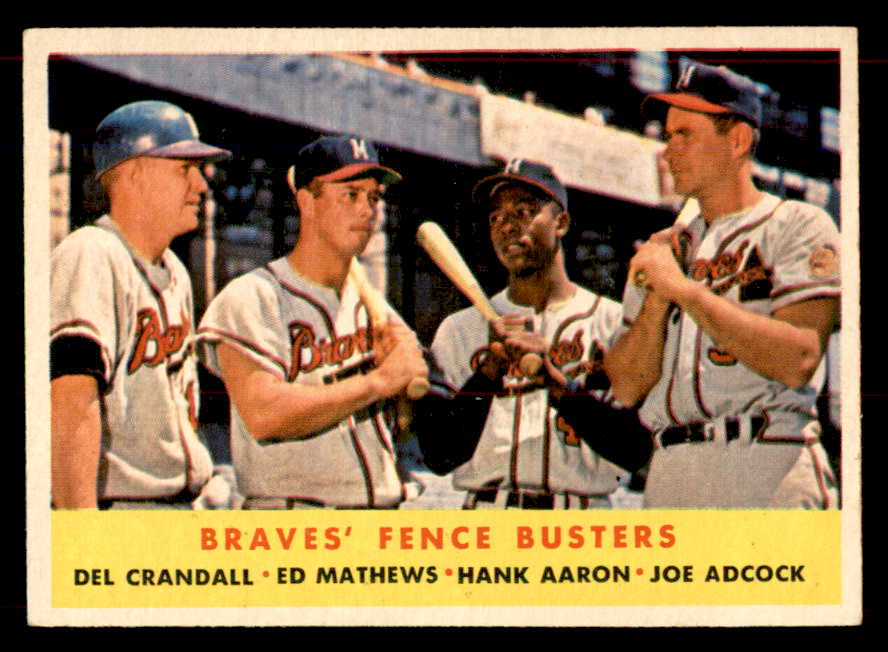 1958 Topps Baseball #351 Hank Aaron Eddie Mathews EX-MT 552047