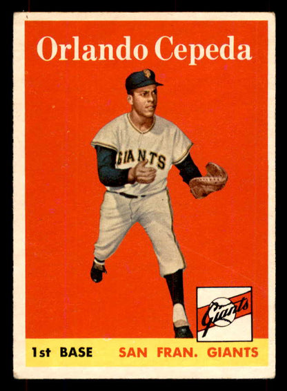 1958 Topps Baseball #343 Orlando Cepeda Giants VG-EX 552063