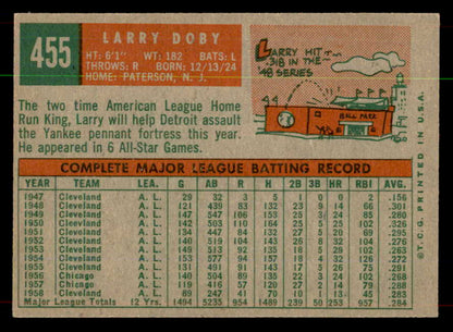 1959 Topps Baseball #455 Larry Doby Tigers EX-MT 552077