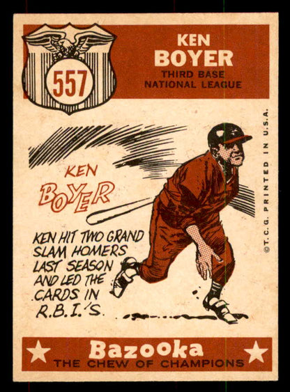 1959 Topps Baseball #557 Ken Boyer A.S. Cardinals EX-MT 552087