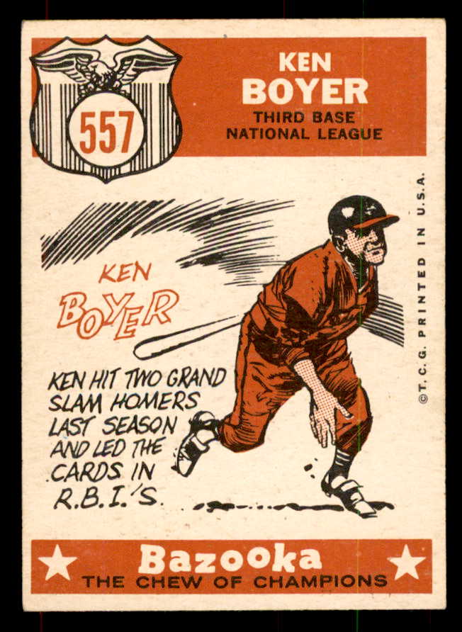 1959 Topps Baseball #557 Ken Boyer A.S. Cardinals EX-MT 552088